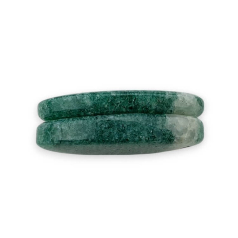 Green aventurine pair of cabochons with hole 24x14 mm no P616 Green aventurine pair of cabochons with hole 24x14 mm no P616