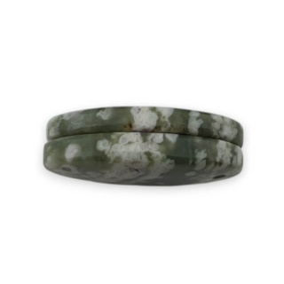 Jade peace pair of cabochons with hole 22x13 mm no P549