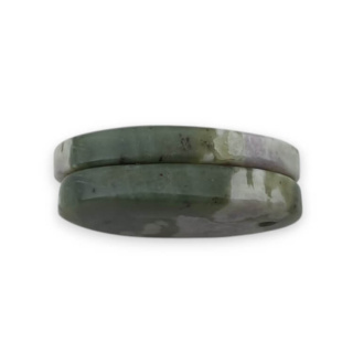 Jade peace pair of cabochons with hole 22x14 mm no P541