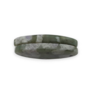 Jade peace pair of cabochons with hole 23x14 mm no P552