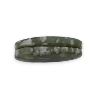 Jade peace pair of cabochons with hole 23x14 mm no P561