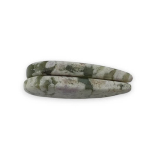 Jade peace pair of cabochons with hole 24x12 mm no P557