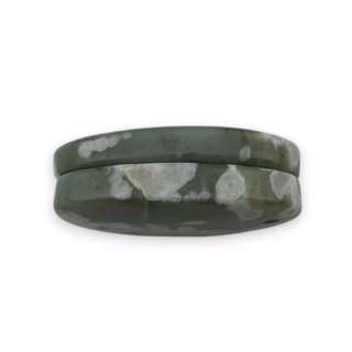 Jade peace pair of cabochons with hole 24x13 mm no P547