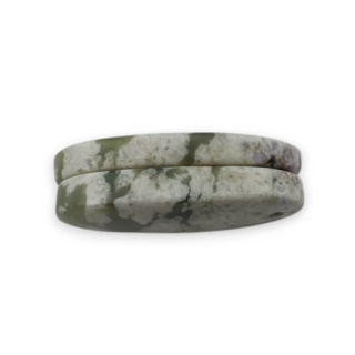 Jade peace pair of cabochons with hole 24x14 mm no P526