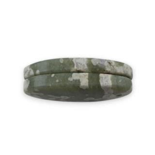 Jade peace pair of cabochons with hole 24x14 mm no P555