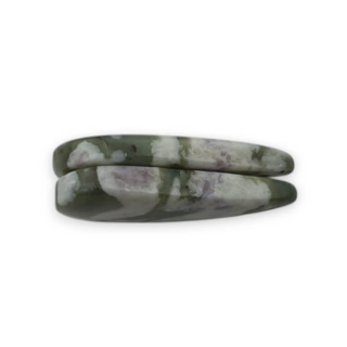 Jade peace pair of cabochons with hole 25x12 mm no P511