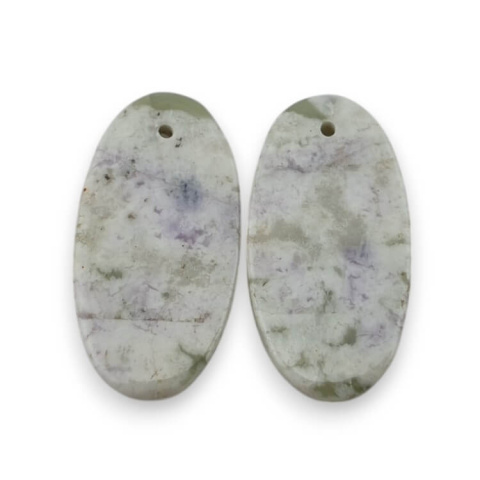 Jade peace pair of cabochons with hole 25x13 mm no P553 Jade peace pair of cabochons with hole 25x13 mm no P553