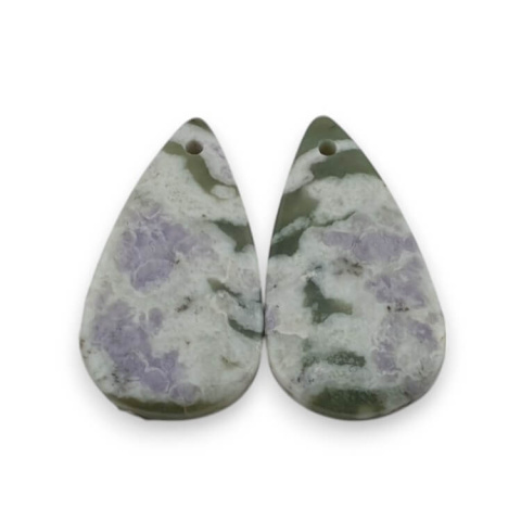 Jade peace pair of cabochons with hole 25x13 mm no. P559 Jade peace pair of cabochons with hole 25x13 mm no. P559