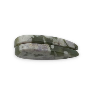 Jade peace pair of cabochons with hole 25x13 mm no P559