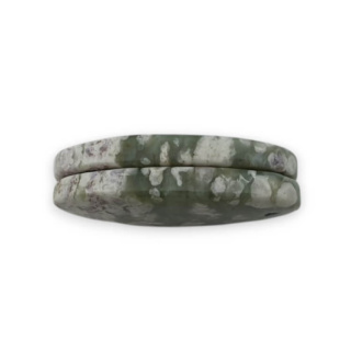 Jade peace pair of cabochons with hole 25x14 mm no P515