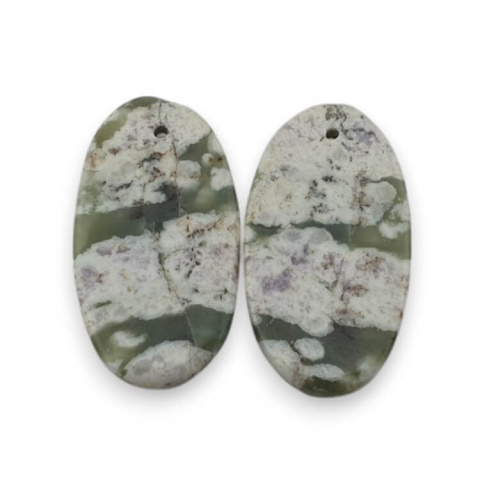 Jade peace pair of cabochons with hole 25x14 mm no P530 Jade peace pair of cabochons with hole 25x14 mm no P530