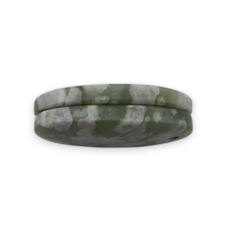 Jade peace pair of cabochons with hole 25x15 mm no P545