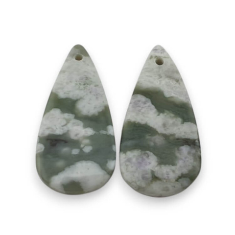 Jade peace pair of cabochons with hole 26x12 mm no P551 Jade peace pair of cabochons with hole 26x12 mm no P551