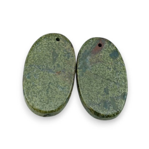 Jasper dragon's blood pair of cabochons with hole 24x14 mm no P609 Jasper dragon's blood pair of cabochons with hole 24x14 mm no P609