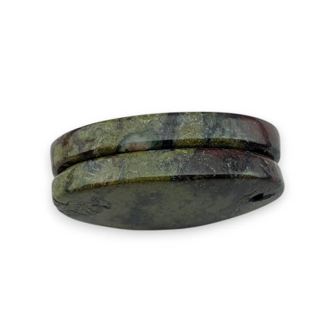 Jaspis smocza krew para kaboszonów z dziurką 25x14 mm nr P599 Jaspis smocza krew para kaboszonów z dziurką 25x14 mm nr P599