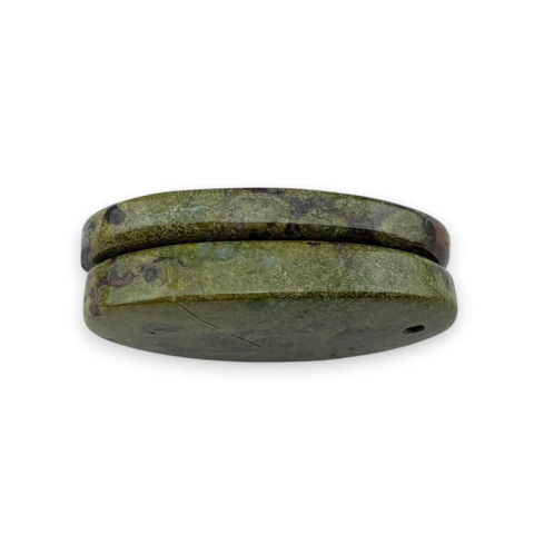 Jasper dragon's blood pair of cabochons with hole 26x14 mm no. P573 Jasper dragon's blood pair of cabochons with hole 26x14 mm no. P573