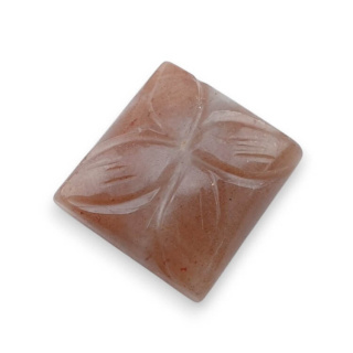 Moonstone peach cabochon carving 17x16 mm no 32