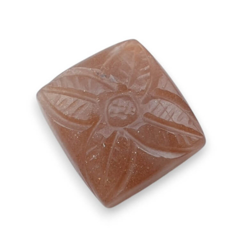 Peach moonstone carved cabochon 17x16 mm no 69 Peach moonstone carved cabochon 17x16 mm no 69