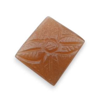 Moonstone peach cabochon carving 18x16 mm no 92