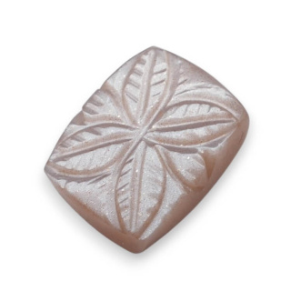 Moonstone peach cabochon carving 19x15 mm no 43