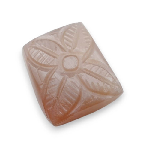 Peach moonstone carved cabochon 19x17 mm no 68 Peach moonstone carved cabochon 19x17 mm no 68