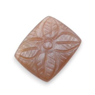 Moonstone peach cabochon carving 20x16 mm no 59