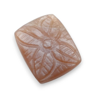 Moonstone peach cabochon carving 20x16 mm no 59