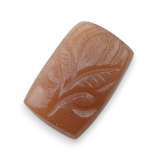 Moonstone peach cabochon carving 21x14 mm no 44