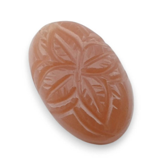Moonstone peach cabochon carving 22x14 mm no 48