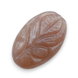 Moonstone peach cabochon carving 22x14 mm no 96