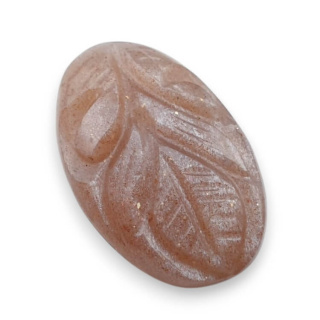 Moonstone peach cabochon carving 22x14 mm no 96