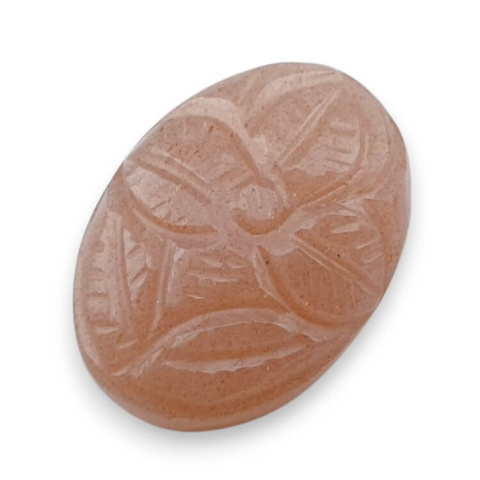 Moonstone peach cabochon carving 22x16 mm no 45 Moonstone peach cabochon carving 22x16 mm no 45
