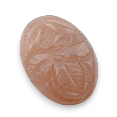 Moonstone peach cabochon carving 22x16 mm no 45 Moonstone peach cabochon carving 22x16 mm no 45