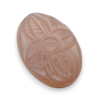 Moonstone peach cabochon carving 23x16 mm no 56