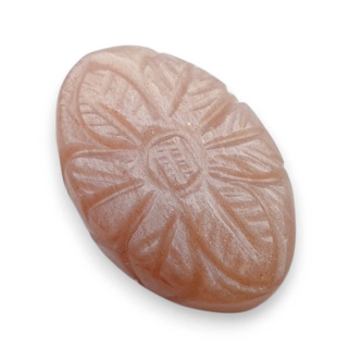 Moonstone peach cabochon carving 23x16 mm no 71