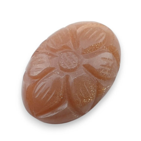 Moonstone peach cabochon carving 23x16 mm no 81 Moonstone peach cabochon carving 23x16 mm no 81