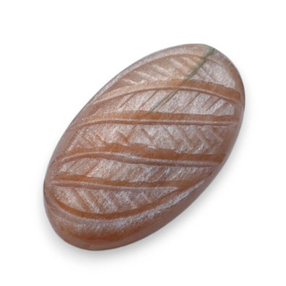 Moonstone peach cabochon carving 24x14 mm no 35