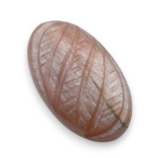 Moonstone peach cabochon carving 24x14 mm no 35