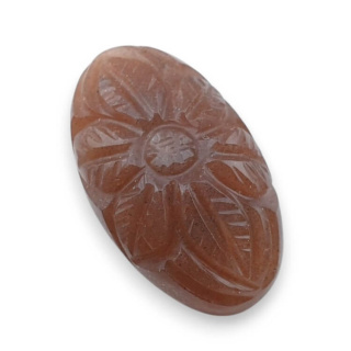 Moonstone peach cabochon carving 24x14 mm no. 46