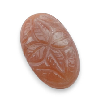 Moonstone peach cabochon carving 24x15 mm no 34