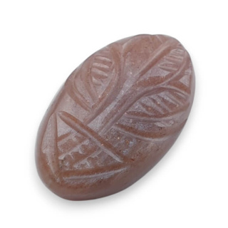 Moonstone peach cabochon carving 24x15 mm no 62