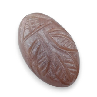 Moonstone peach cabochon carving 24x15 mm no 62