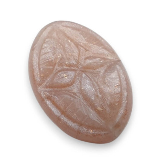 Moonstone peach cabochon carving 24x16 mm no 60