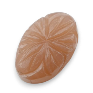 Moonstone peach cabochon carving 24x16 mm no 78