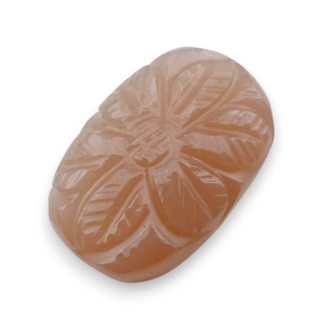 Moonstone peach cabochon carving 24x16 mm no 94