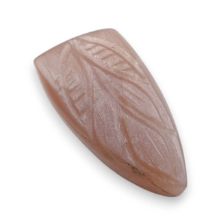 Moonstone peach cabochon carving 25x13 mm no 47