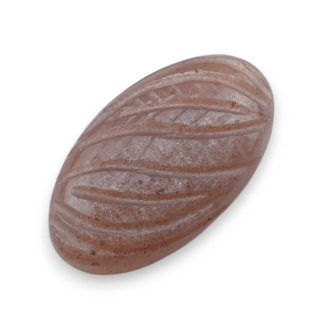 Moonstone peach cabochon carving 25x14 mm no 38