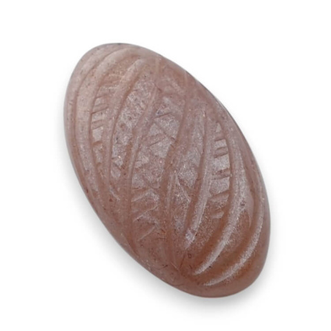 Peach moonstone carved cabochon 25x14 mm no 38 Peach moonstone carved cabochon 25x14 mm no 38