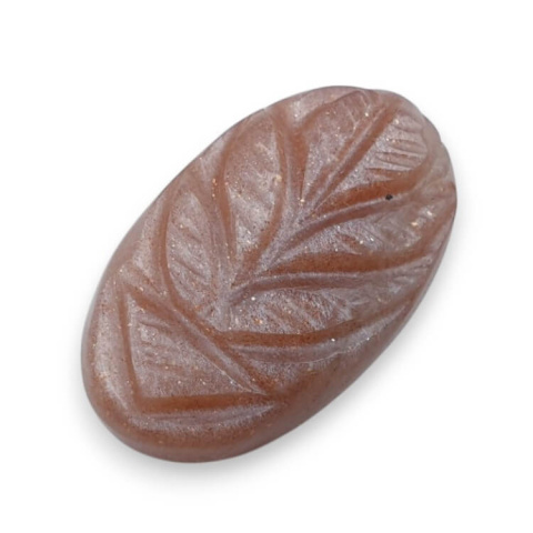 Peach moonstone carved cabochon 25x15 mm no 39 Peach moonstone carved cabochon 25x15 mm no 39