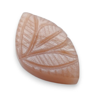 Moonstone peach cabochon carving 25x15 mm no 52